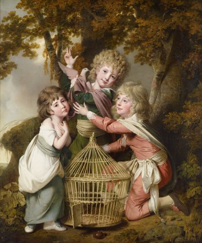 De kinderen Synnot door Joseph Wright of Derby